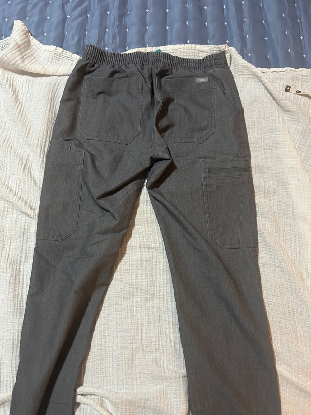Figs Gray Yola Pants with Teal Drawstring XXS Petite Healthcare/ Vet Medicine - Picture 11 of 11